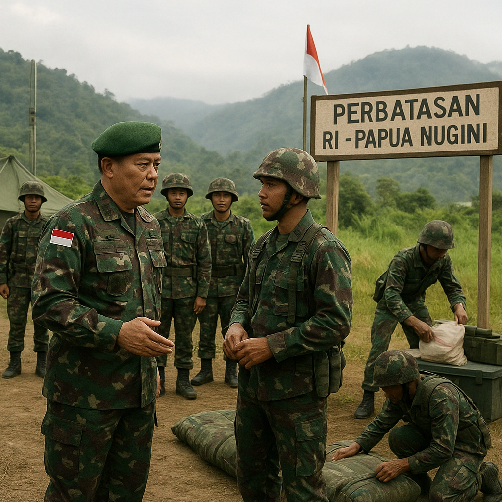 Panglima TNI Tinjau Kesiapan Pasukan di Perbatasan RI-Papua Nugini