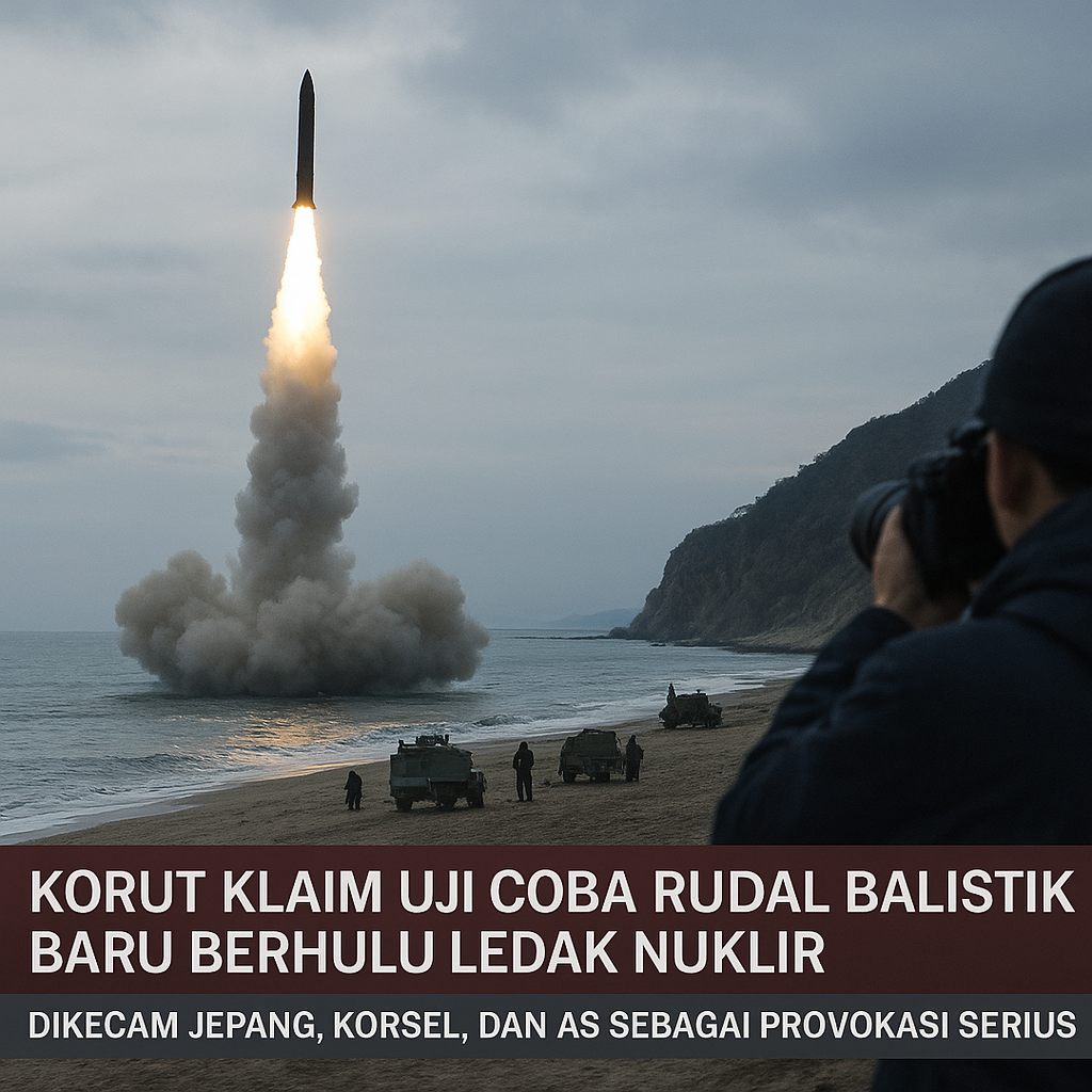 Korut Klaim Uji Coba Rudal Balistik Baru Berhulu Ledak Nuklir