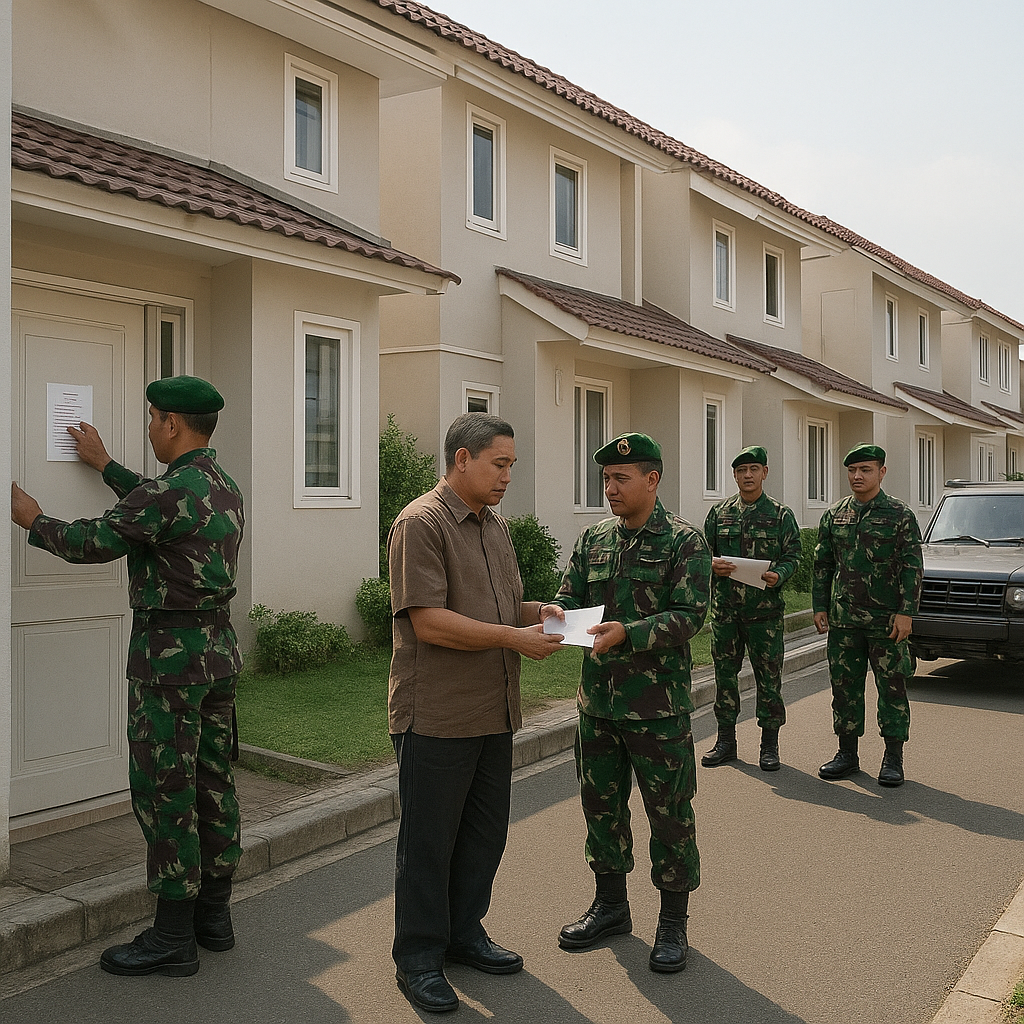 Mabes TNI Tertibkan 12 Rumah Dinas di Komplek Slipi yang Dihuni Anak Purnawirawan