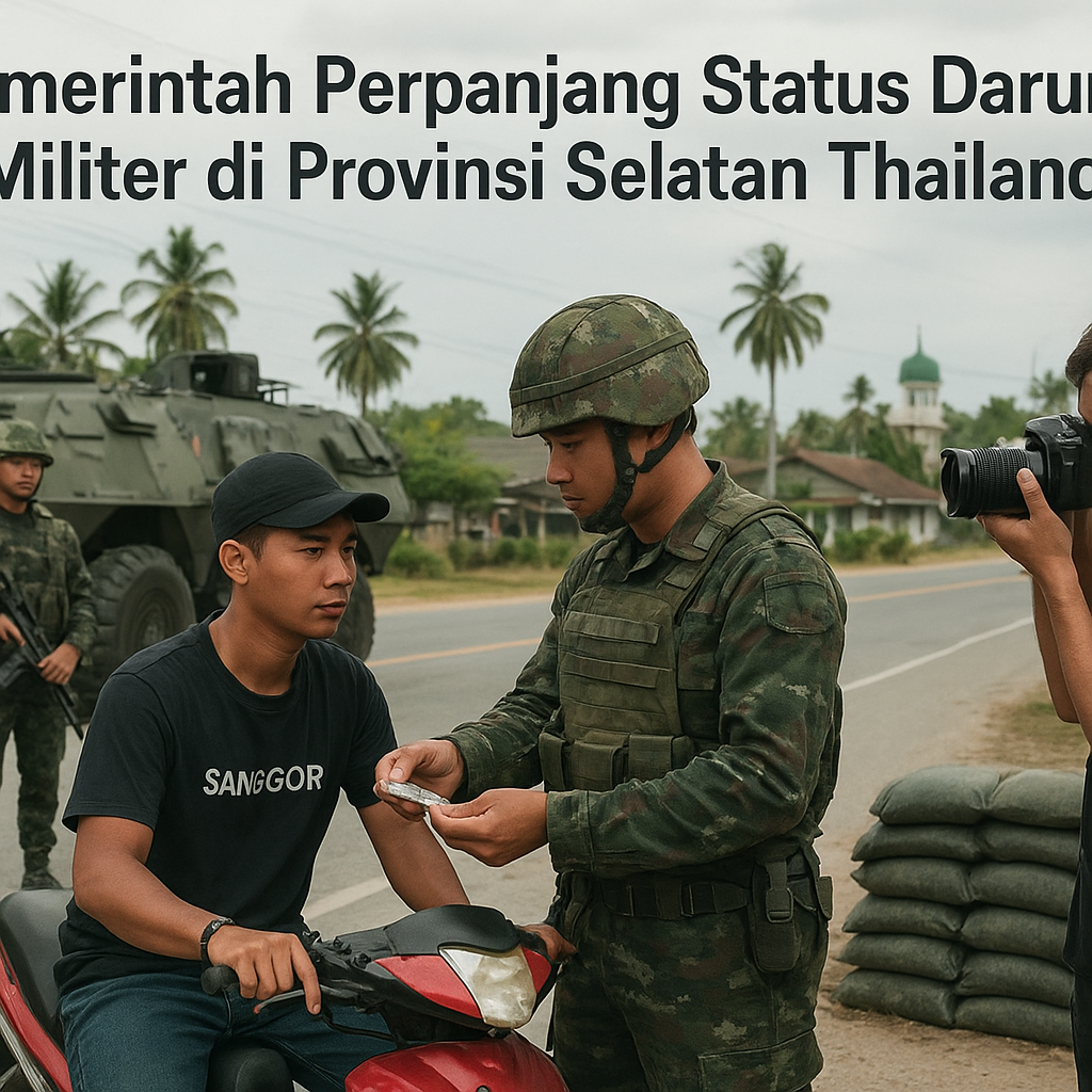 Pemerintah Perpanjang Status Darurat Militer di Provinsi Selatan Thailand