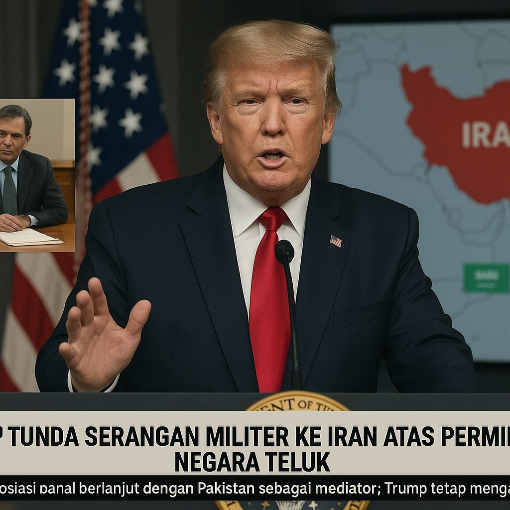 Trump Tunda Serangan Militer ke Iran Atas Permintaan Negara Teluk
