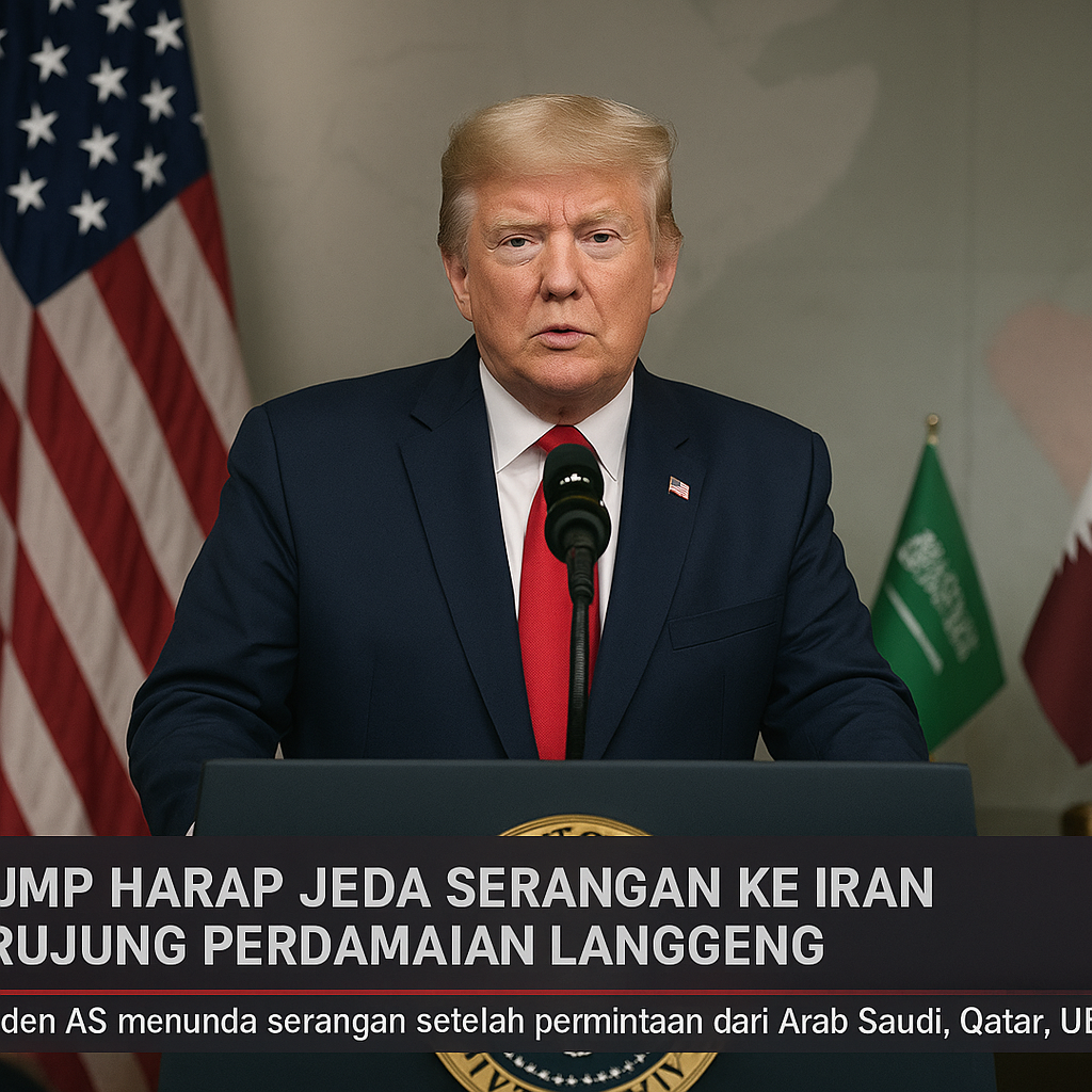Trump Harap Jeda Serangan ke Iran Berujung Perdamaian Langgeng