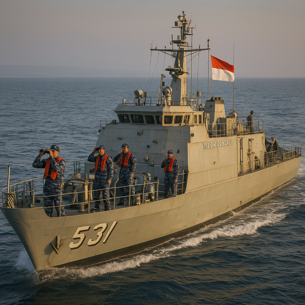 Kogasla TNI AL Gelar Patroli Kapal Perang di Perbatasan Laut RI-Timor Leste